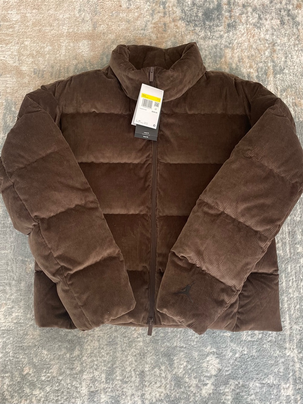 Jordan Brown Corduroy Puffer Jacket